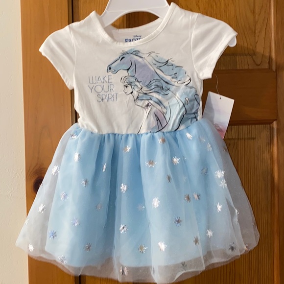Disney Other - Disney Frozen II Elsa Wake Your Spirit Horse Princess Glitter Snowflake Dress 2T